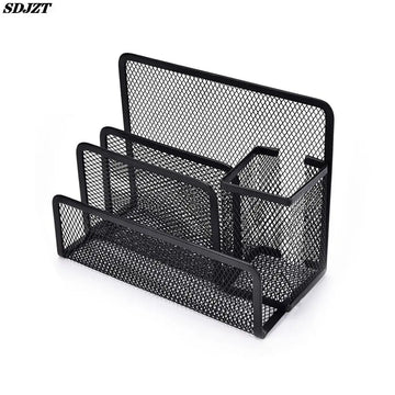 Black Metal Mesh Desk Organizer — imagen 2