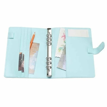 Solid Color Leather Notebook Folder — imagen 12