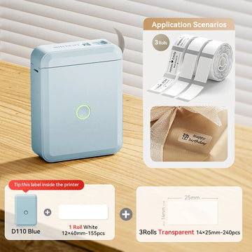 D110 Mini Thermal Label Printer Paper Maker Wireless — imagen 18