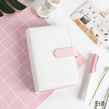 Solid Color Leather Notebook Folder — imagen 13