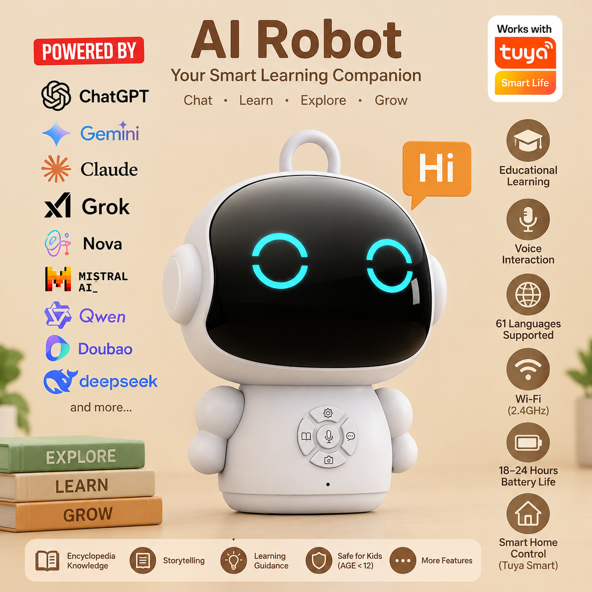 Smart AI Educational Robot for Kids