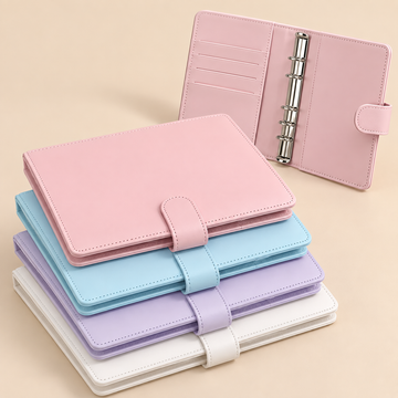 Solid Color Leather Notebook Folder — imagen 1
