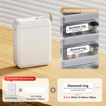 D110 Mini Thermal Label Printer Paper Maker Wireless — imagen 20