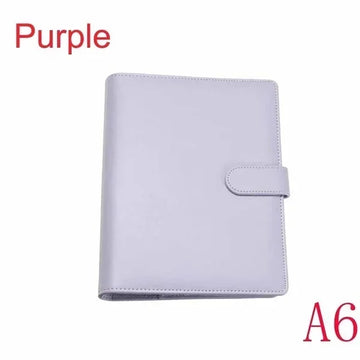 Solid Color Leather Notebook Folder — imagen 8