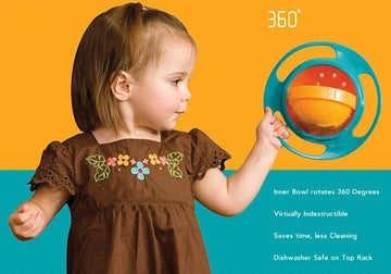 360° Rotating Spill-Proof Baby Feeding Bowl — imagen 2
