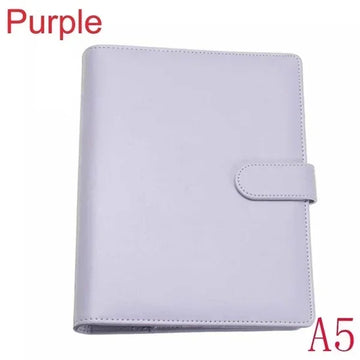 Solid Color Leather Notebook Folder — imagen 6