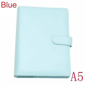 Solid Color Leather Notebook Folder — imagen 7