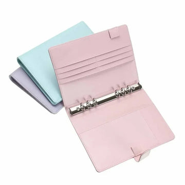 Solid Color Leather Notebook Folder — imagen 4