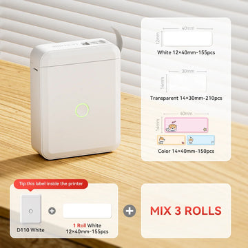 D110 Mini Thermal Label Printer Paper Maker Wireless — imagen 10