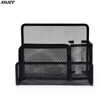 Black Metal Mesh Desk Organizer — imagen 3